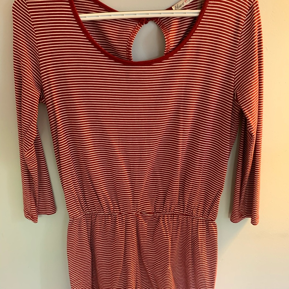 3/4 Sleeve striped romper